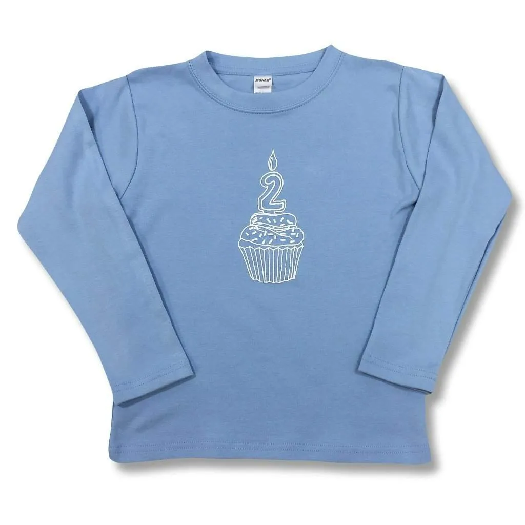 2nd Birthday Blue Long Sleeve Tee