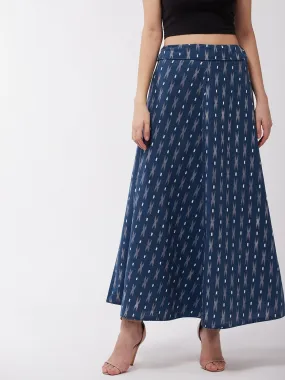 Berry Blue Ikkat Skirt