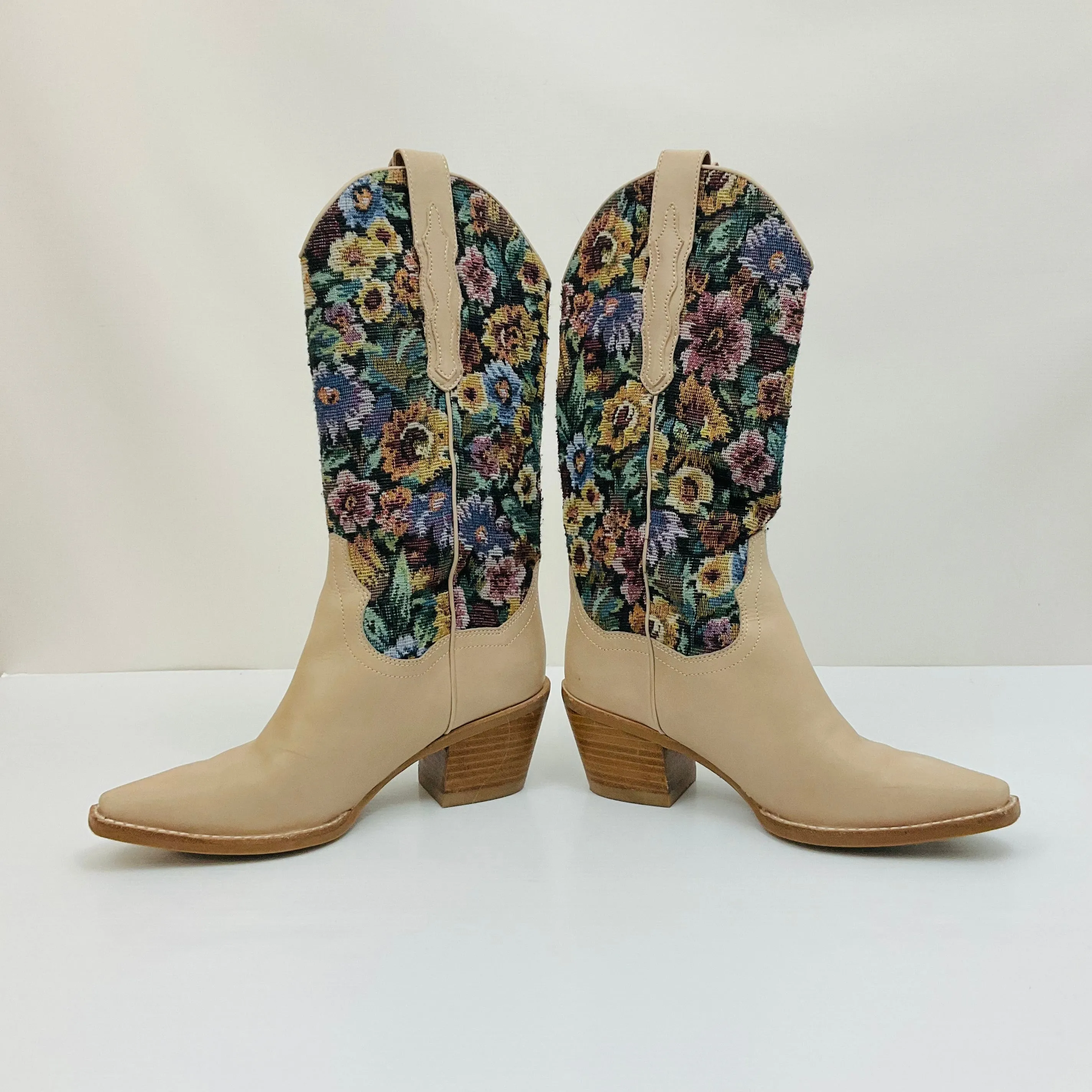 Boots Western By Anthropologie In Floral Print, Size: 6