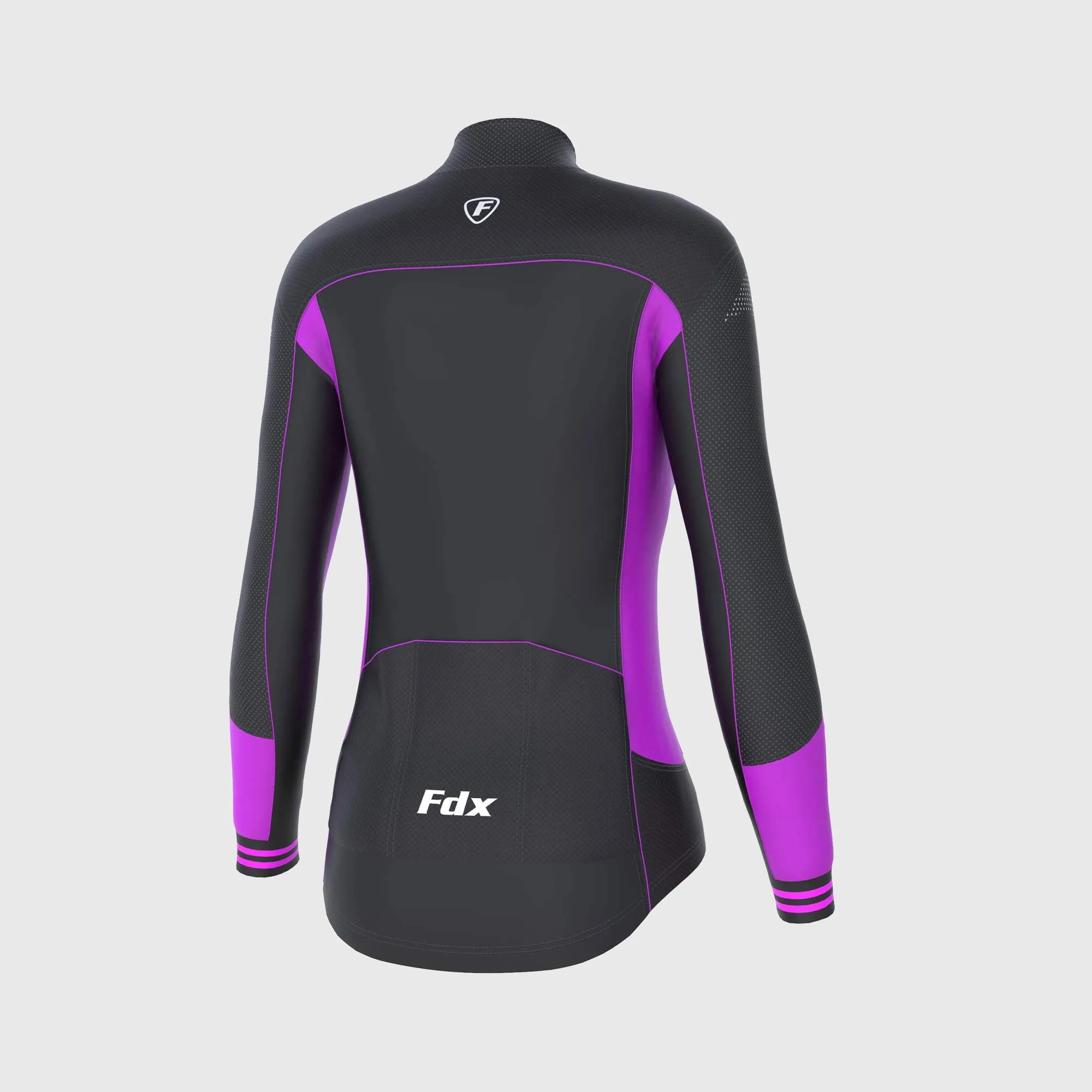 Fdx Thermodream Women's & Girl's Purple Thermal Roubaix Long Sleeve Cycling Jersey