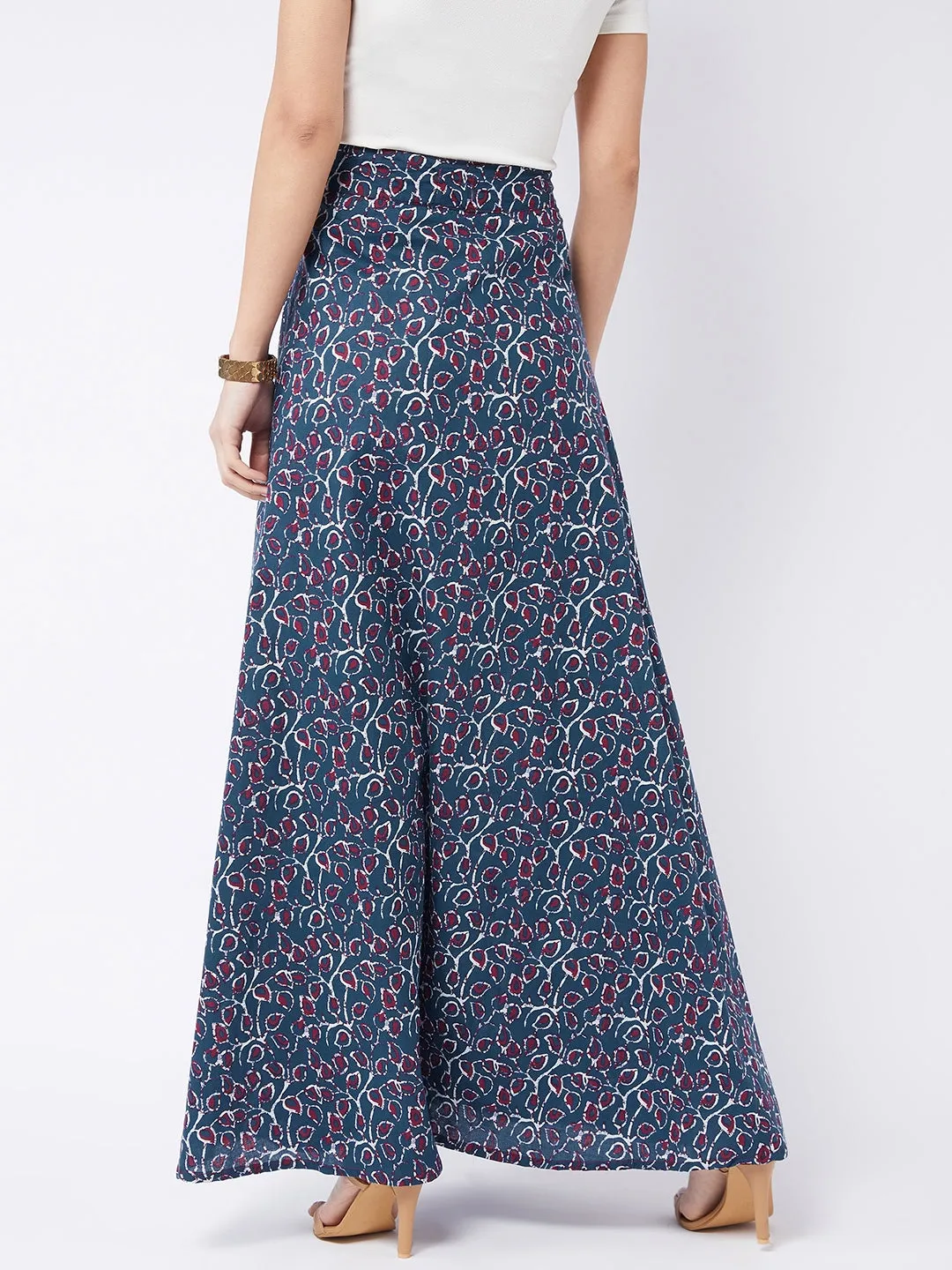 Indigo Jaal Print Skirt