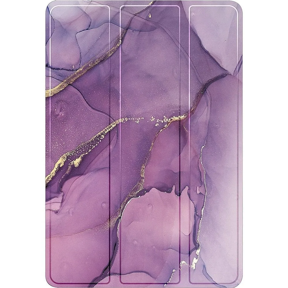 Inspire Series Tri-Fold Purple Marble Folio Case - Amazon Fire HD 10