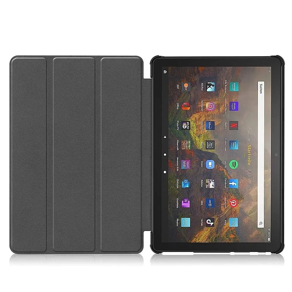 Inspire Series Tri-Fold Purple Marble Folio Case - Amazon Fire HD 10