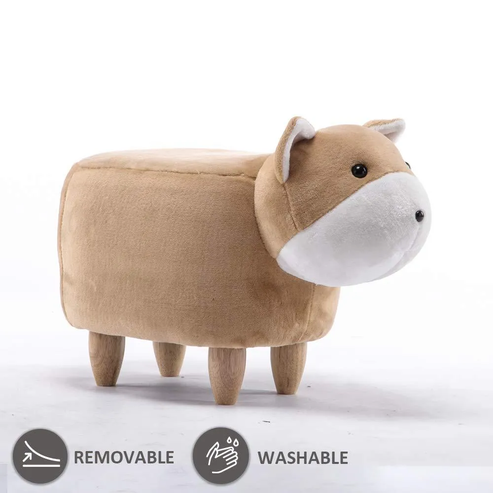 JOYBASE Washable Animal Ottoman Corgi