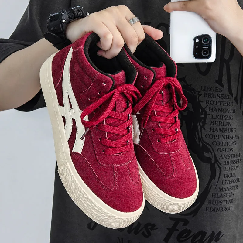 Men Fashion Breathable Canvas High Top Casual Sneakers