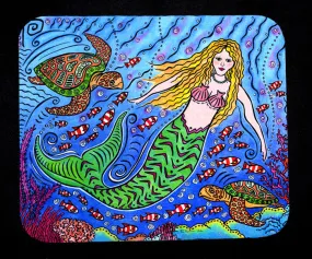 Mermaid and Turtles Mousepad