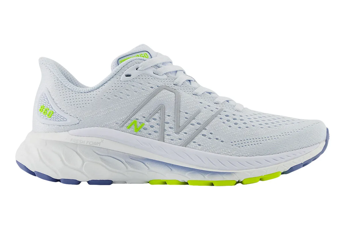 New Balance 860v13 B Light Grey/Bright Yellow Womens