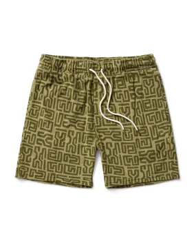 The Tropez Terry Cloth Shorts - Berdea Tayana Print