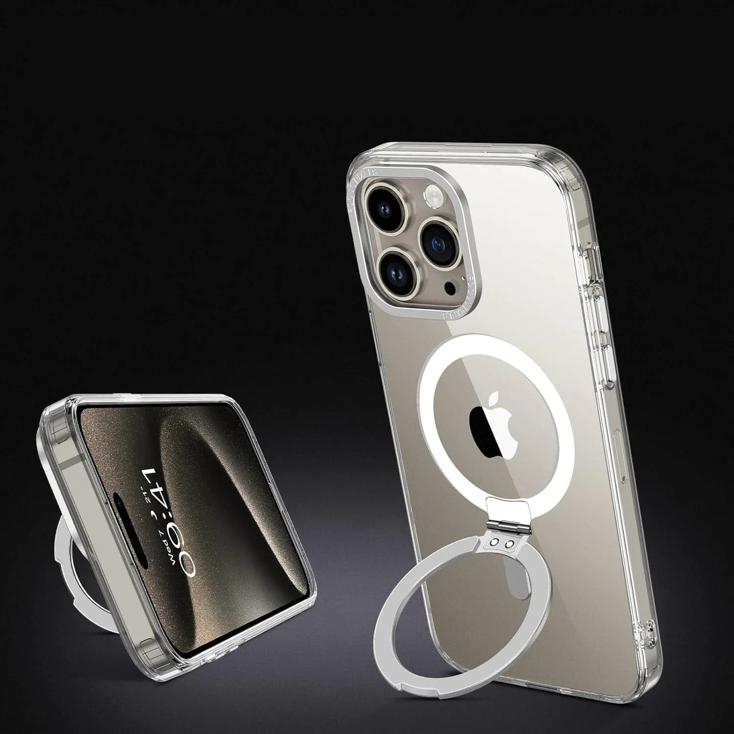 Venture Series Clear Kickstand Case - iPhone 15 Pro