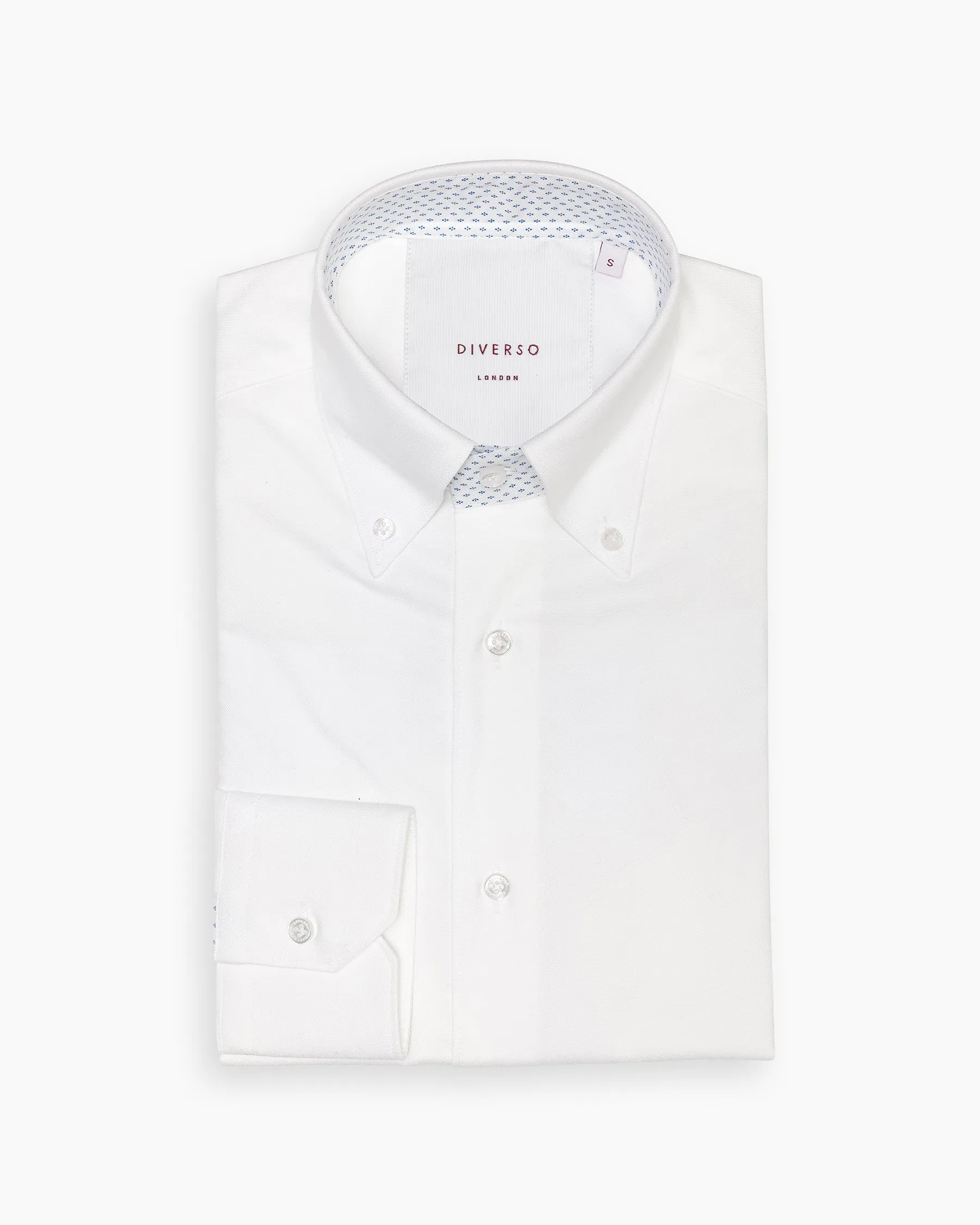 White Oxford Contrast Button Down Shirt